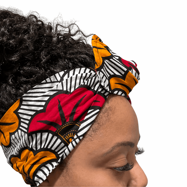 Flexi Headwrap (Red/Yellow Fan)