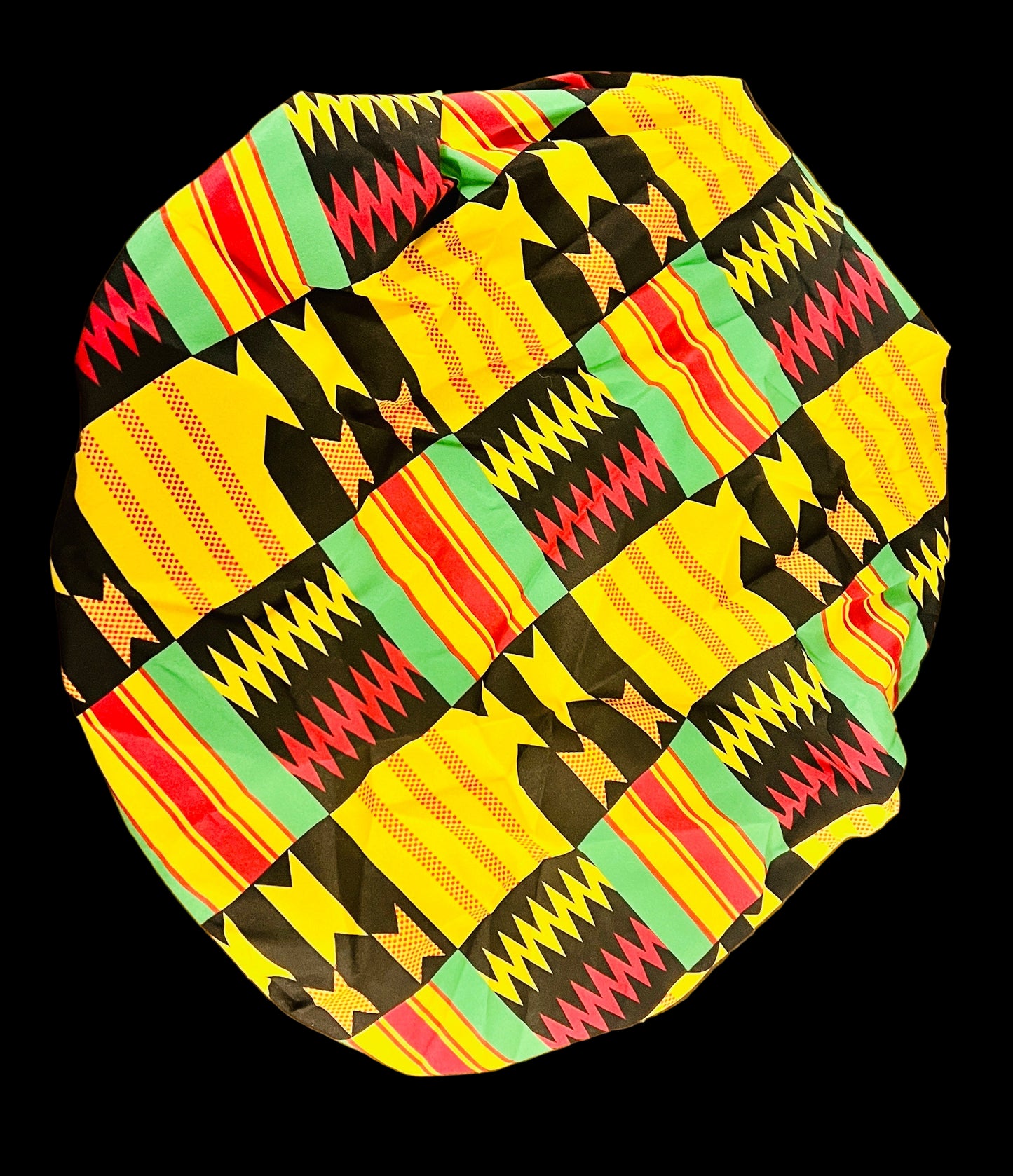 Reversible Bonnet (Black/Yellow African Print)