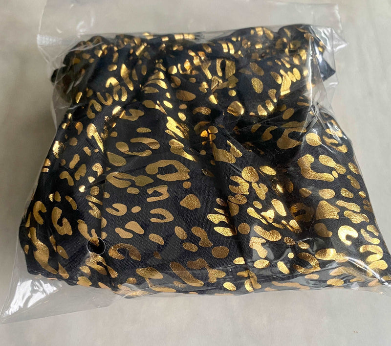 Deluxe Shower Cap (Gold Leopard)