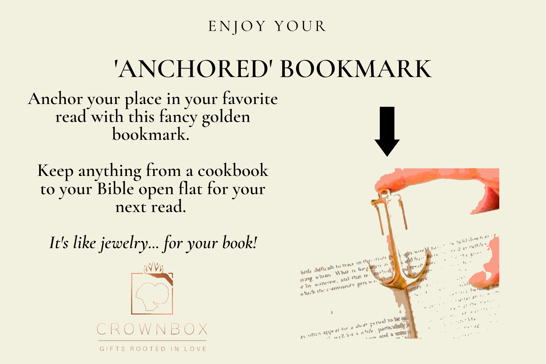 Anchored Golden Bookmark