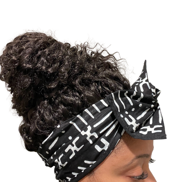 Flexi Headwrap (Black/White)