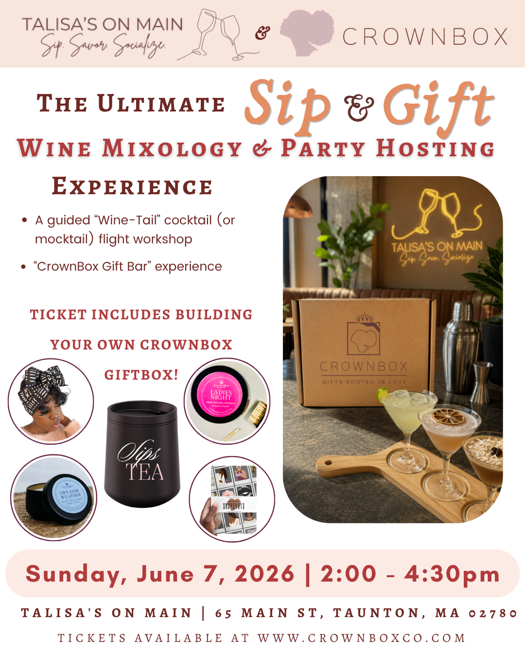 Sip & Gift Event Ticket CrownBox Gifts