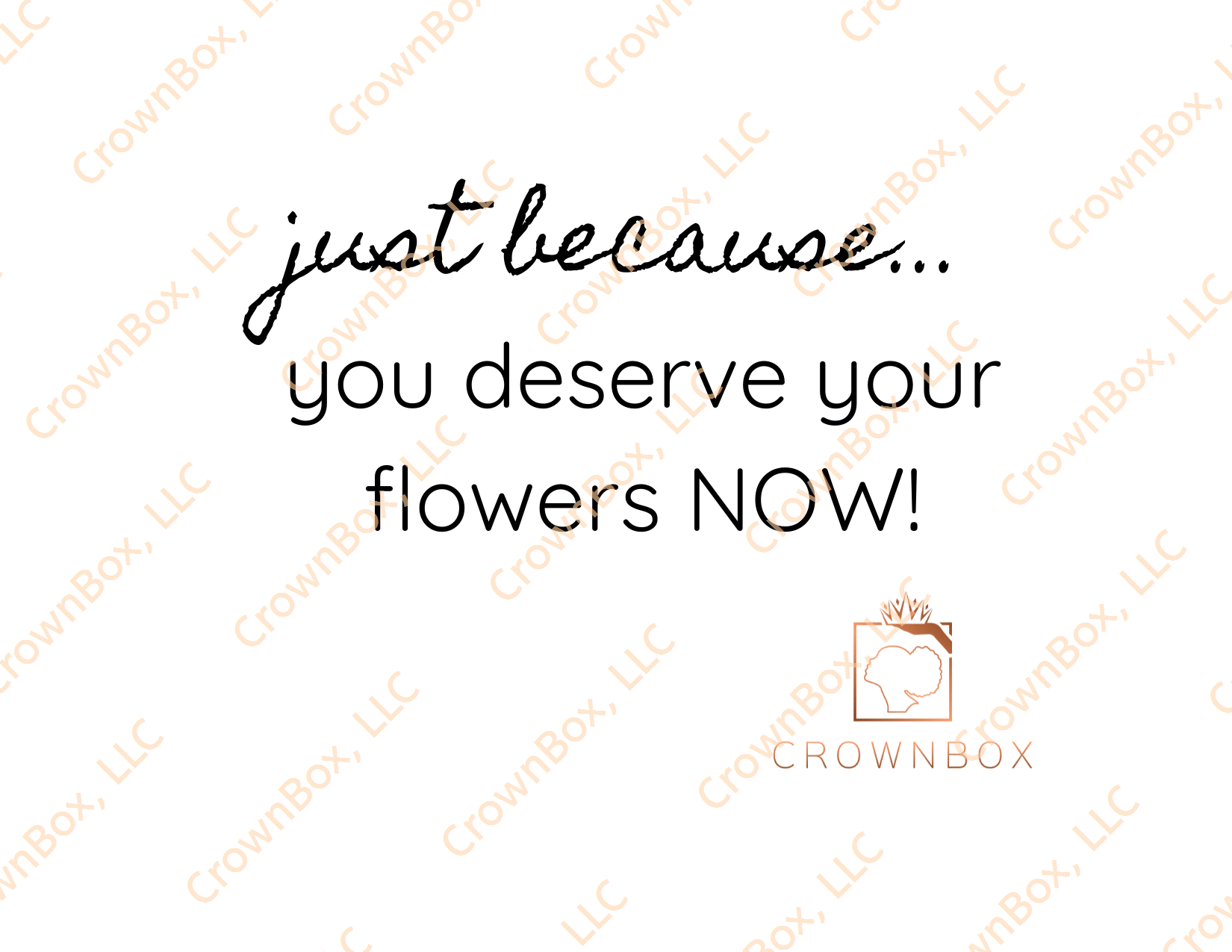 Just Because... YOU Deserve Your Flowers NOW. (LN07)