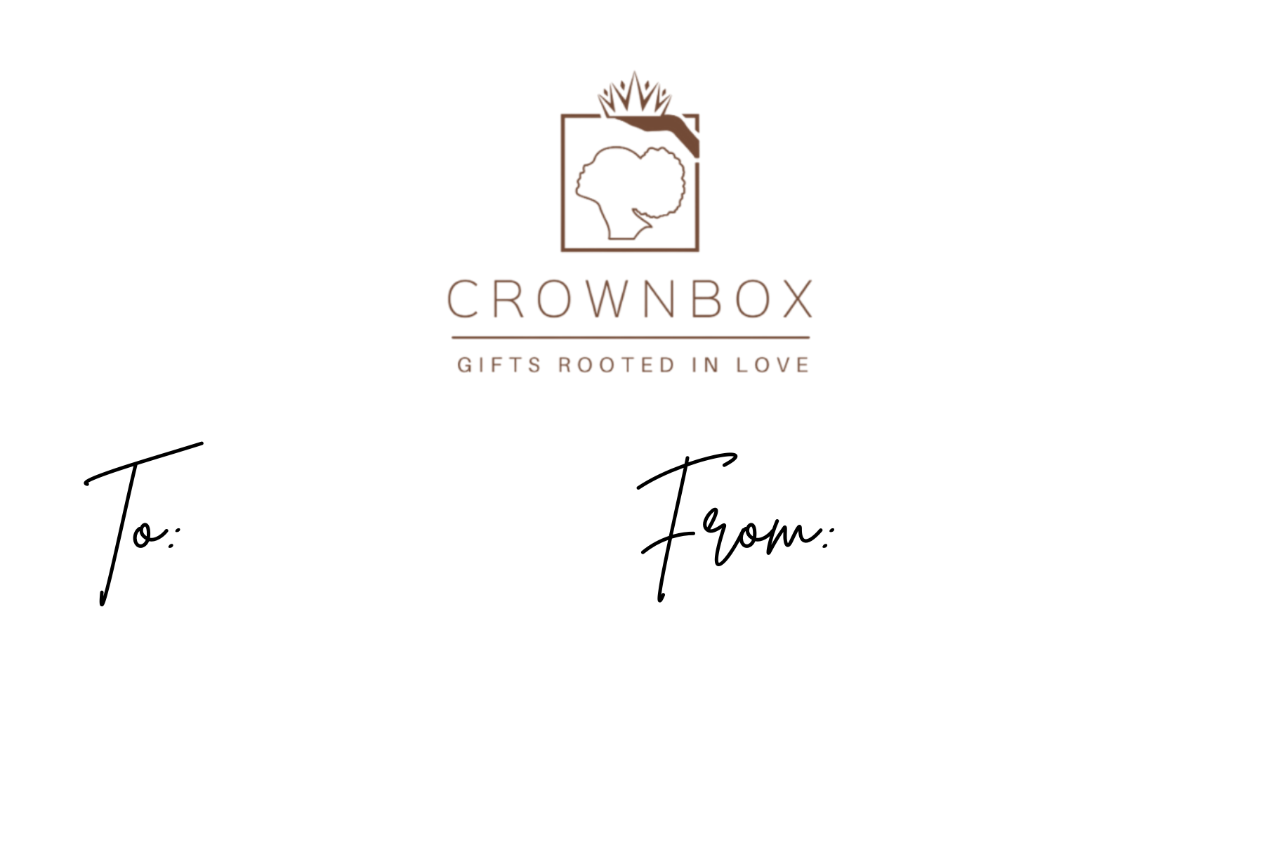 To / From Card (Blank) – CrownBox Gifts