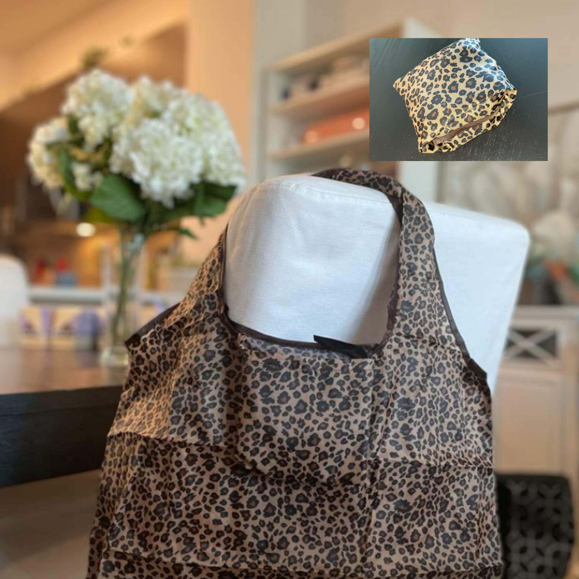 Portable Leopard Shopping Tote